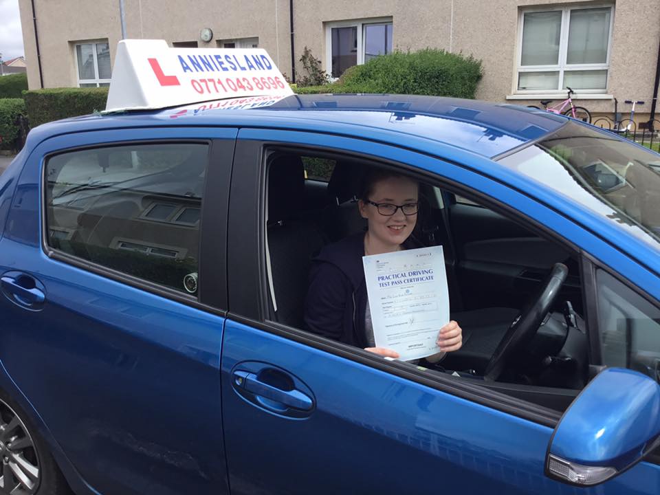 Lisa Bonner successfully passed their driving test with Anniesland Driving School