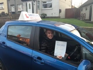 Daniel Malone successfully passed their driving test with Anniesland Driving School