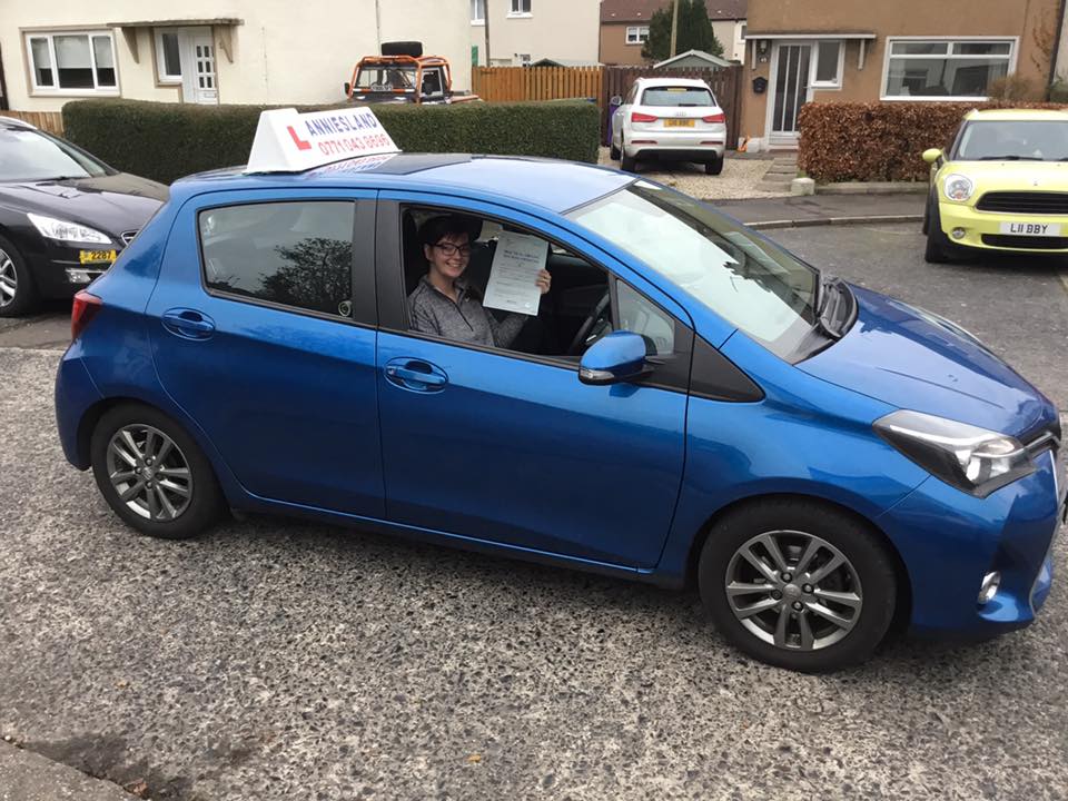 Kirstin McDonald successfully passed their driving test with Anniesland Driving School